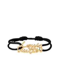 Louis Vuitton Women LV Script Bracelet Black M4437Z