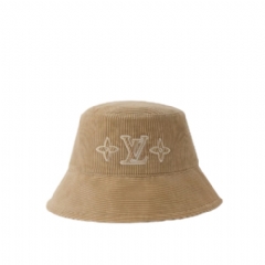 Louis Vuitton Women LV Signature Corduroy Hat M5202M