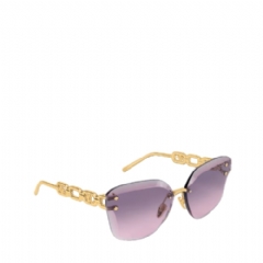 Louis Vuitton Women LV Jewel Cat Eye Sunglasses Pink Purple Shade Z3224U