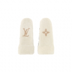 Louis Vuitton Women Monogram Shearling Mitts Beige M92613