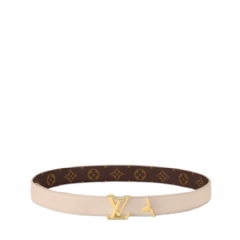Louis Vuitton Women Pretty LV 30mm Reversible Belt Beige M8233U