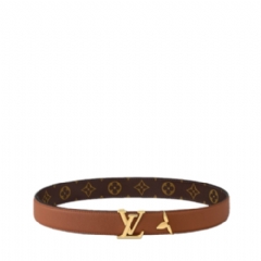 Louis Vuitton Women Pretty LV 30mm Reversible Belt Tan M4199U