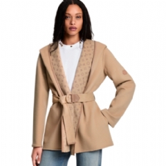Louis Vuitton Women Belted Short Wrap Pea Coat 1AHUQ8