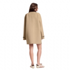 Louis Vuitton Women Contrast Collar Button-Up Coat 1AJGLV