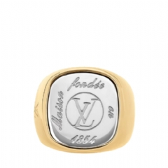 Louis Vuitton Women LV Signet Ring Gold M1911M