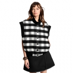 Louis Vuitton Women Sleeveless Check Bomber Jacket 1AIPTB