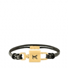 Louis Vuitton Women LV Padlock Bracelet Khaki M8819F