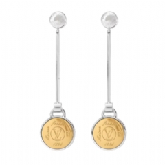 Louis Vuitton Women LV Signet Earrings Palladium M03700