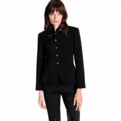 Louis Vuitton Women Leather Accent Fitted Jacket 1AJFC1