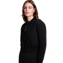 Louis Vuitton Women Monogram Accent Zip-Up Knit Jacket 1AJHMU