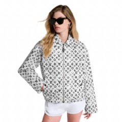Louis Vuitton Women Graphic Monogram Zip-Up Jacket 1AHZVK