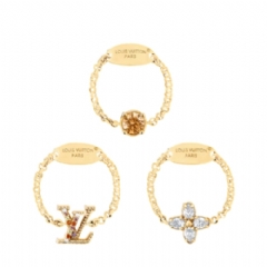 Louis Vuitton Women Lady LV Ring Set Golden M1695S
