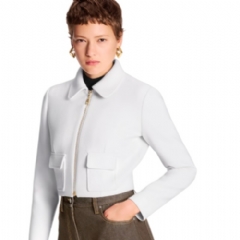 Louis Vuitton Women Flap Pocket Cropped Jacket 1AJFBT
