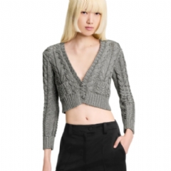 Louis Vuitton Women Cropped Cable Knit Cardigan 1AJF36
