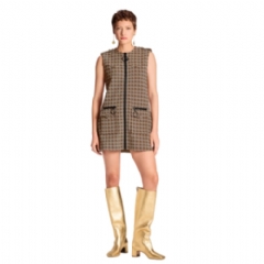 Louis Vuitton Women Honeycomb Jacquard Zip-Up Dress 1AJIXK