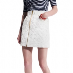 Louis Vuitton Women Monogram Fil Coupe Denim Skirt 1AHHWE