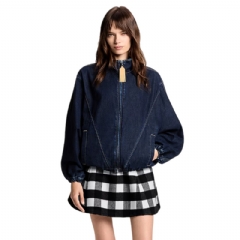 Louis Vuitton Women Denim Zip-Up Jacket 1AIQDN