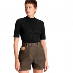 Louis Vuitton Women Speedy Patch Denim Shorts 1AJFR7