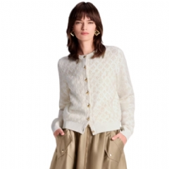 Louis Vuitton Women Monogram Brushed Knit Cardigan Champagne 1AJFRU
