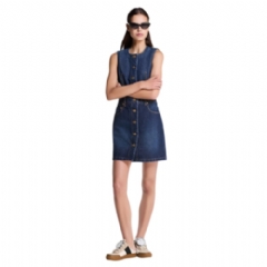Louis Vuitton Women Button Front Washed Denim Dress 1AHYKC