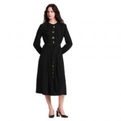 Louis Vuitton Women Monogram Accent Pleat Dress 1AHUQJ