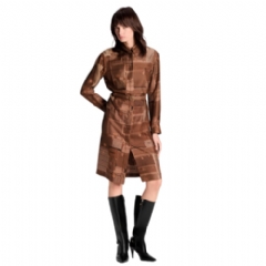 Louis Vuitton Women Trunk Print Shirt Dress 1AJFGI