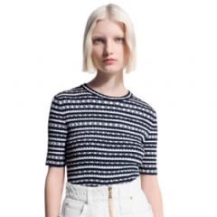 Louis Vuitton Women Scallop Stripe Knit Top 1AHJ15