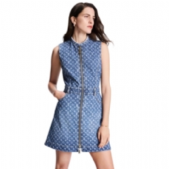 Louis Vuitton Women Monogram Denim Dress 1AHEOG