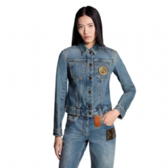 Louis Vuitton Women LV Patch Denim Jacket 1AIOFU