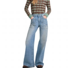 Louis Vuitton Women Signature Sequin Slim-Fit Jeans 1AIPPR