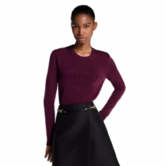 Louis Vuitton Women Signature Knit Pullover Bordeaux 1AHZ04