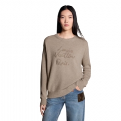 Louis Vuitton Women Cursive Signature Pullover 1AIOYI