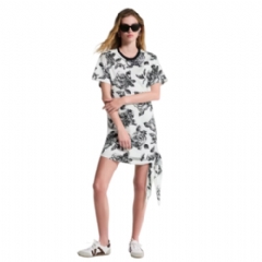 Louis Vuitton Women Floral Knotted T-Shirt Dress 1AIAKV