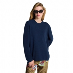 Louis Vuitton Women Seamless Cashmere Pullover Night Blue 1AHYXO