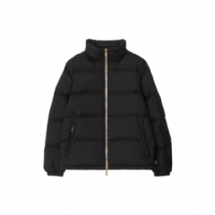 Burberry Men Checker-tape Snowdon Puffer Jacket Black 81101961