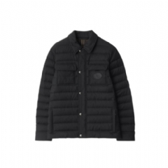 Burberry Men Wool Flannel Padded Overshirt Charcoal grey 81138171