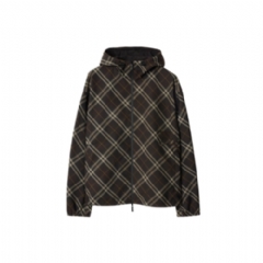 Burberry Men Reversible Check Hooded Jacket Truffle brown 81153041