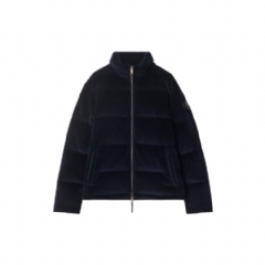 Burberry Men Corduroy Snowdon Puffer Jacket Navy 81157291