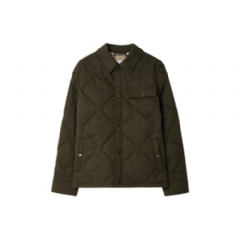 Burberry Men Gabardine Padded Overshirt Juniper green 81137151