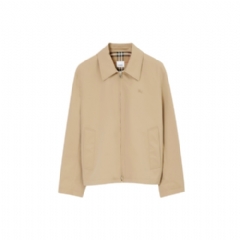 Burberry Men Gabardine Harrington Jacket Honey 80710571