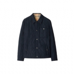 Burberry Men Reversible Quilted Nylon Overshirt Navy 81129341