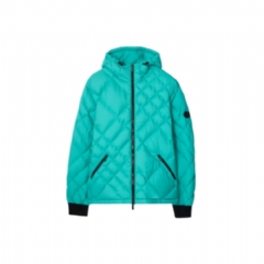 Burberry Men Check-stitch Nylon Doversgreen Puffer Jacket Atom blue 81180831