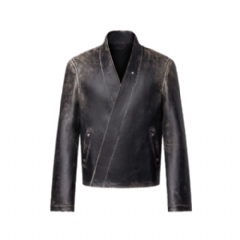 Louis Vuitton Men Leather Karate Jacket 1AIMYC