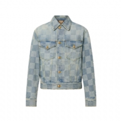 Louis Vuitton Men Damier Classic Denim Jacket 1AHCPF