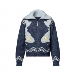 Louis Vuitton Men Zippered Knitted Blouson 1AIMB0