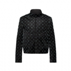 Louis Vuitton Men Embellished Silk Flight Suit Jacket 1AHBHT