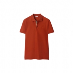 Burberry Men Cotton Polo Shirt Fire orange 81269271