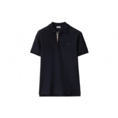 Burberry Men Cotton Polo Shirt Coal blue 80991651