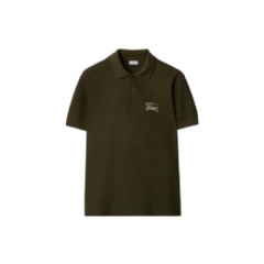 Burberry Men Metallic EKD Cotton Polo Shirt Marsh green 81190101