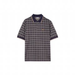 Burberry Men Check Cotton Blend Polo Shirt Pilot blue 81195621